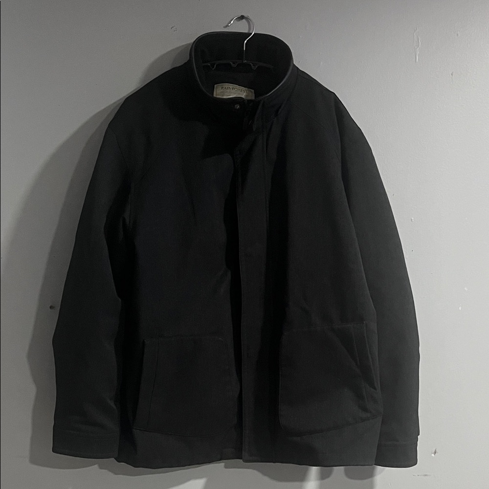 RAINFOREST Men's Classic Black Jacket 2 in 1 Removable Layer Medium
